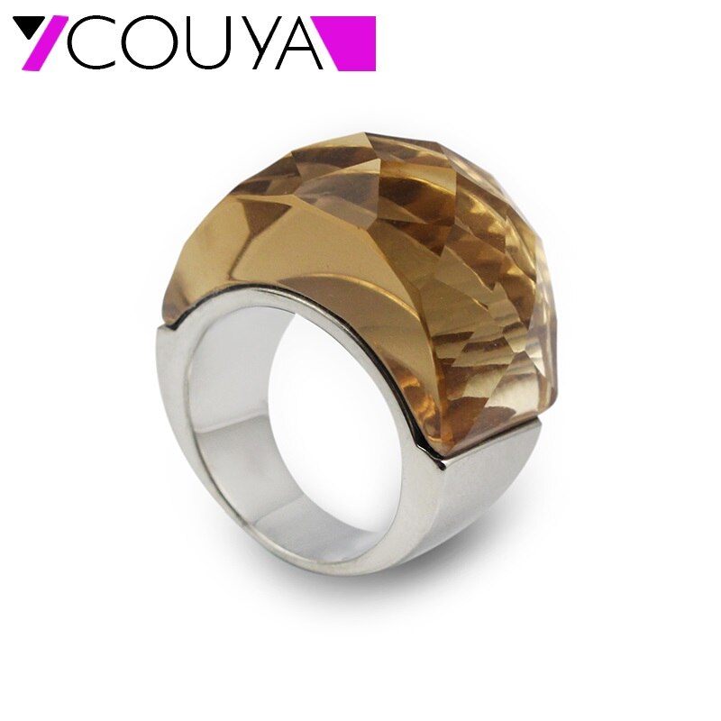 COUYA Fashion Big Rings for Women 5 Colors Red Gr..